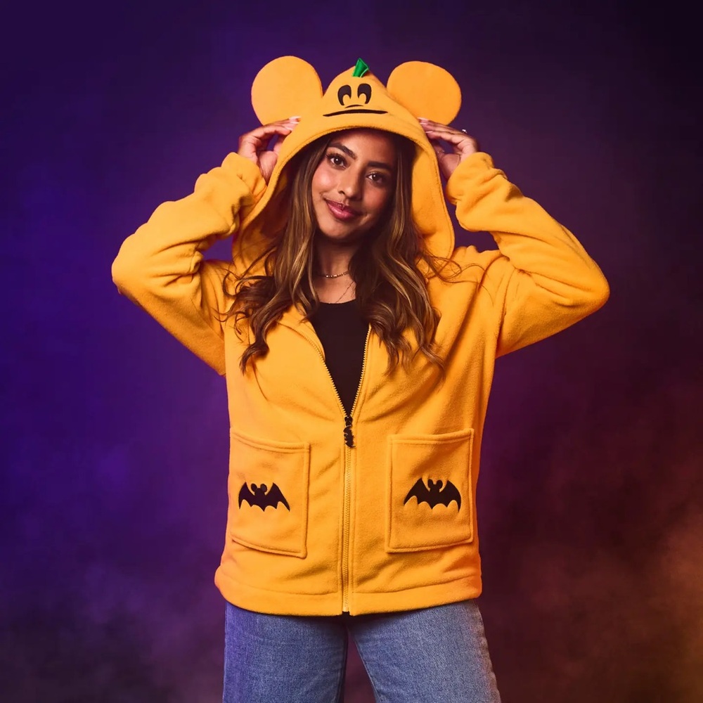 Mickey Pumpkin Sherpa Hoodie